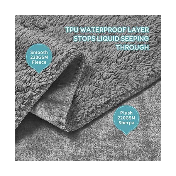 Topblan Waterproof Fluffy Fleece Dog Blanket Soft and Warm Pet Throw for Dogs & Cats, Double-Sided Premium and Plush Reversible Multi-Purpose Lightweight Pet Blanket 60″ x 80″ Grey Topblan Waterproof Fluffy Fleece Dog Blanket Soft and Warm Pet Throw for Dogs & Cats, Double-Sided Premium and Plush Reversible Multi-Purpose Lightweight Pet Blanket 60″ x 80″ Grey