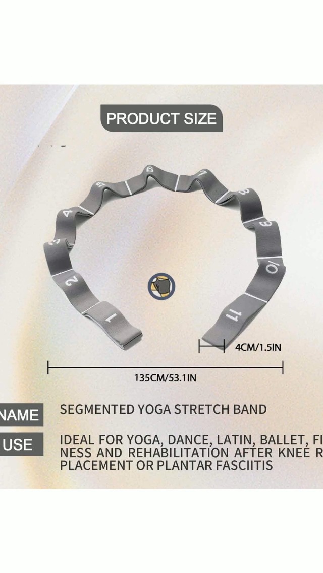 Sangle D'exercice De Yoga Avec 11 Anneaux - Bande élastique Pour étirement, Pilates Et Fitness