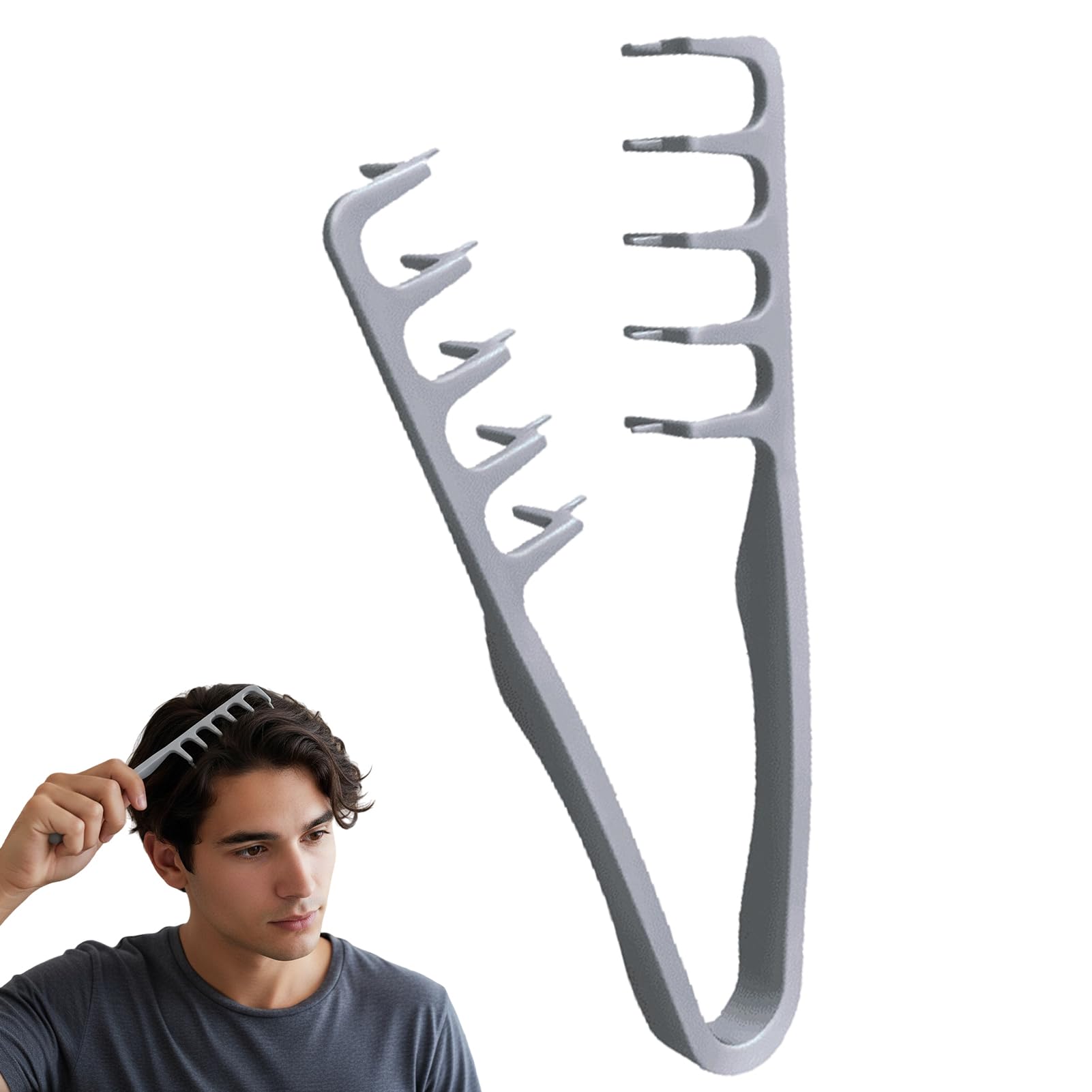 Styling Kamm mit Textur Comb,Textur Styling Kamm,Breiter Zahn kämm Männer,Roots Volume Toolleichtes Pflegezubehör,Ideal für lockiges Haar,Volumen für Die Haarwurzeln Mit Ponyansatz Pflegen