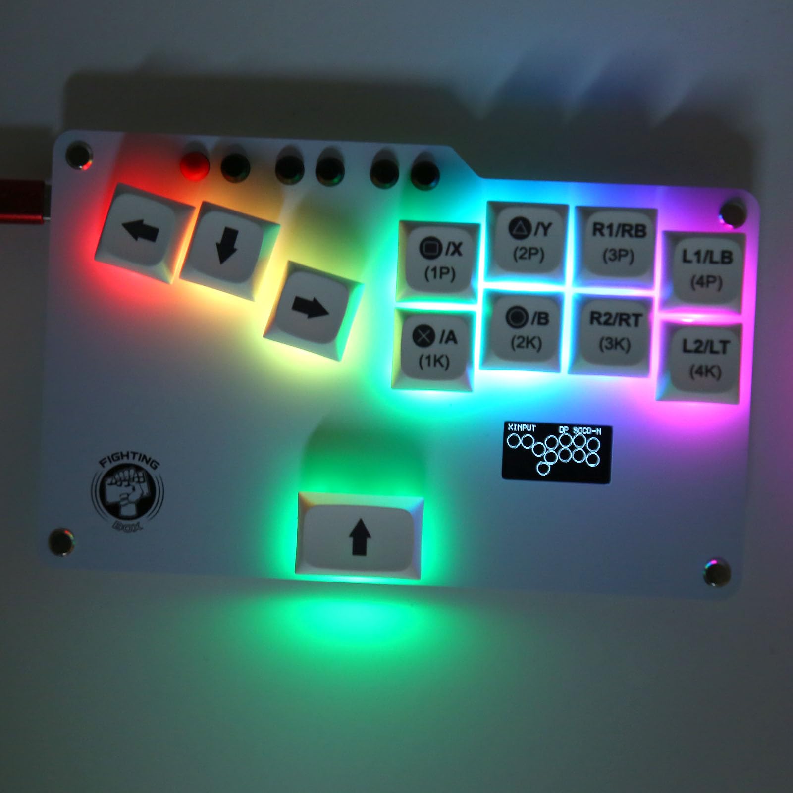 Yunir Aracade Fight Stick, Fighting Box-Tastatur mit Cheery MX-Schaltern, für PC, für für für SteamDeck, für MiSTerFPGA, für Android usw.