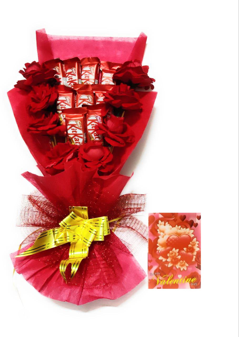 FLUTEREY BIRTHDAY GIFT CHOCOLATE BOUQUET WITH 9 KITKAT CHOCOLATE WITH SPECIAL OCCASTION CARD (WITH VALENTINE CARD) (B0BBSBZXCM) Amazon Price History, Amazon Price Tracker