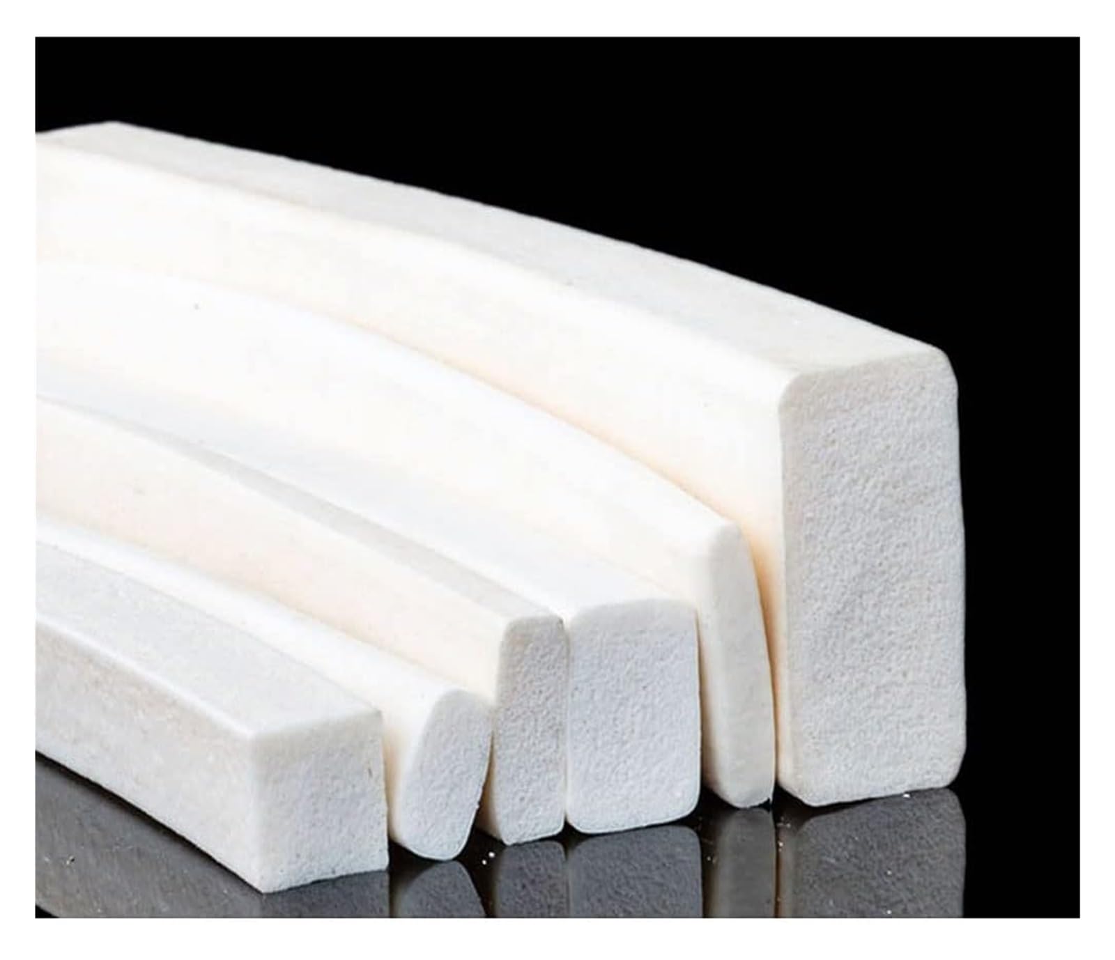 Banda de esponja de caucho de silicona, Tira cuadrada de espuma caucho silicona 1 m, junta sellado esponja blanca for puertas y ventanas 3 x 20 mm a 25 30(25x30mm)