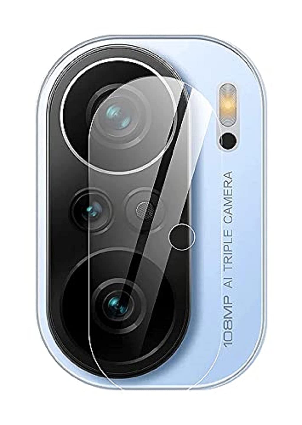 ZARALA Camera Lens Protector Tempered Glass Compatible with Smooth Finish HD Clear Camera Glass Protector Camera Lens Screen Protector (Xiaom Mi 11x, Back Camera Lens Protector)