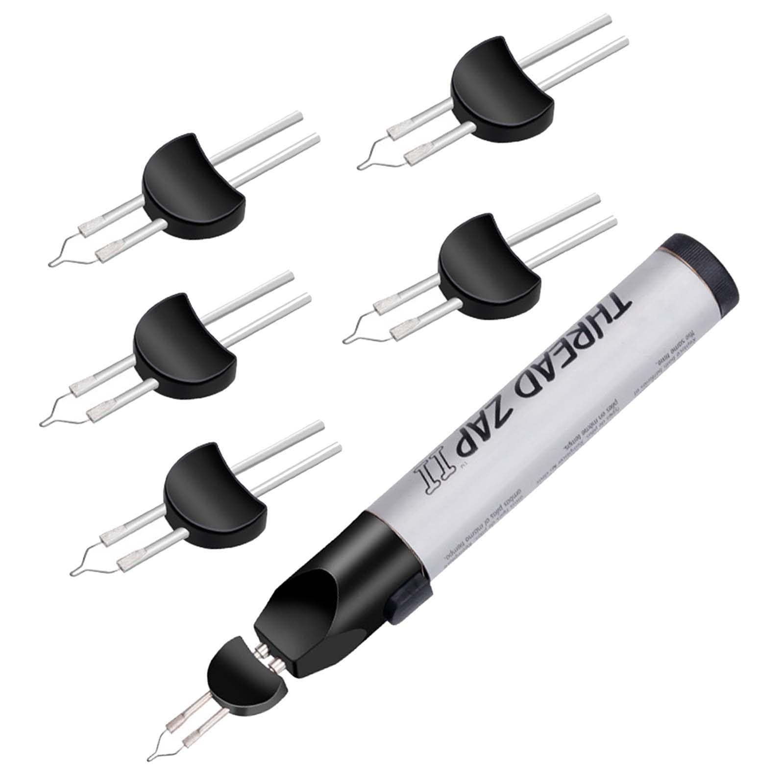 Thread Zapper Burner Tool Finishing Bead Weaving Leather Craft Thread Burner Silver with 5 Heads-image-35