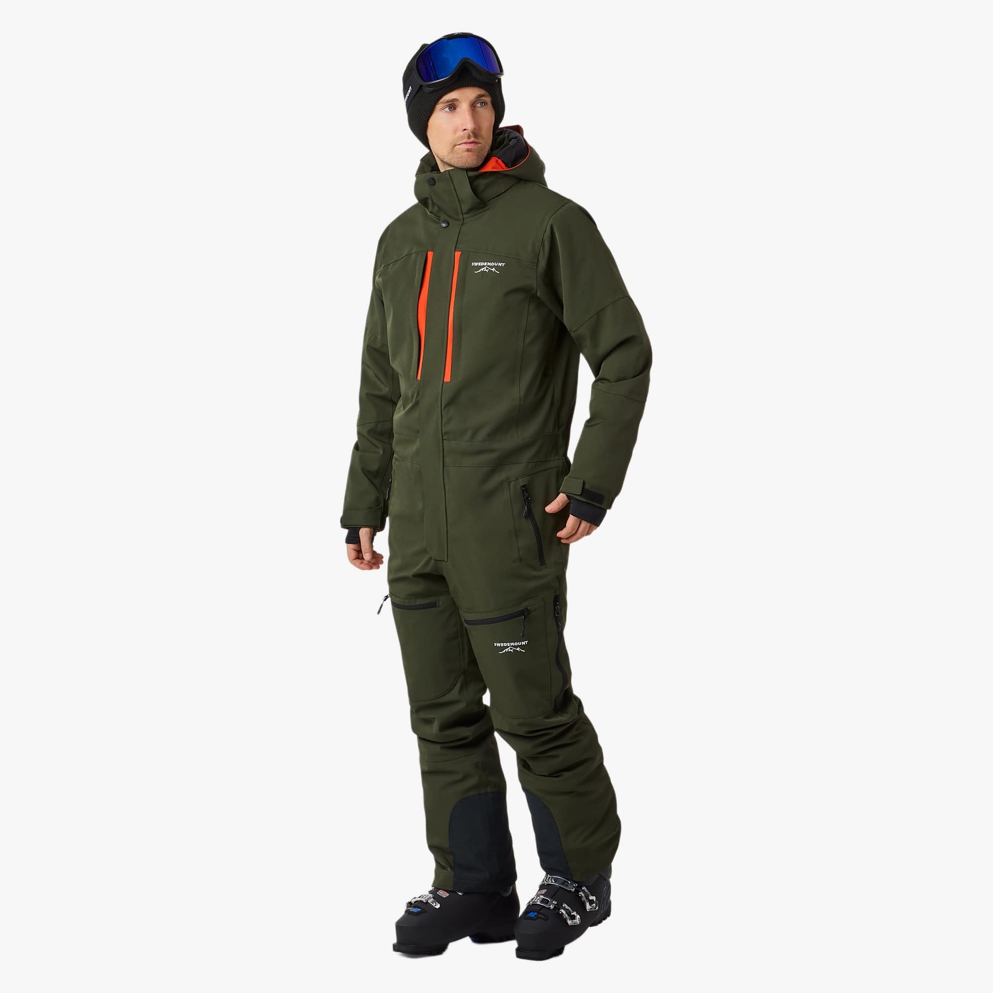 Swedemount St Anton Combinaison de Ski pour Homme Imperméable 8000mm avec Capuche Amovible et Technologie STX