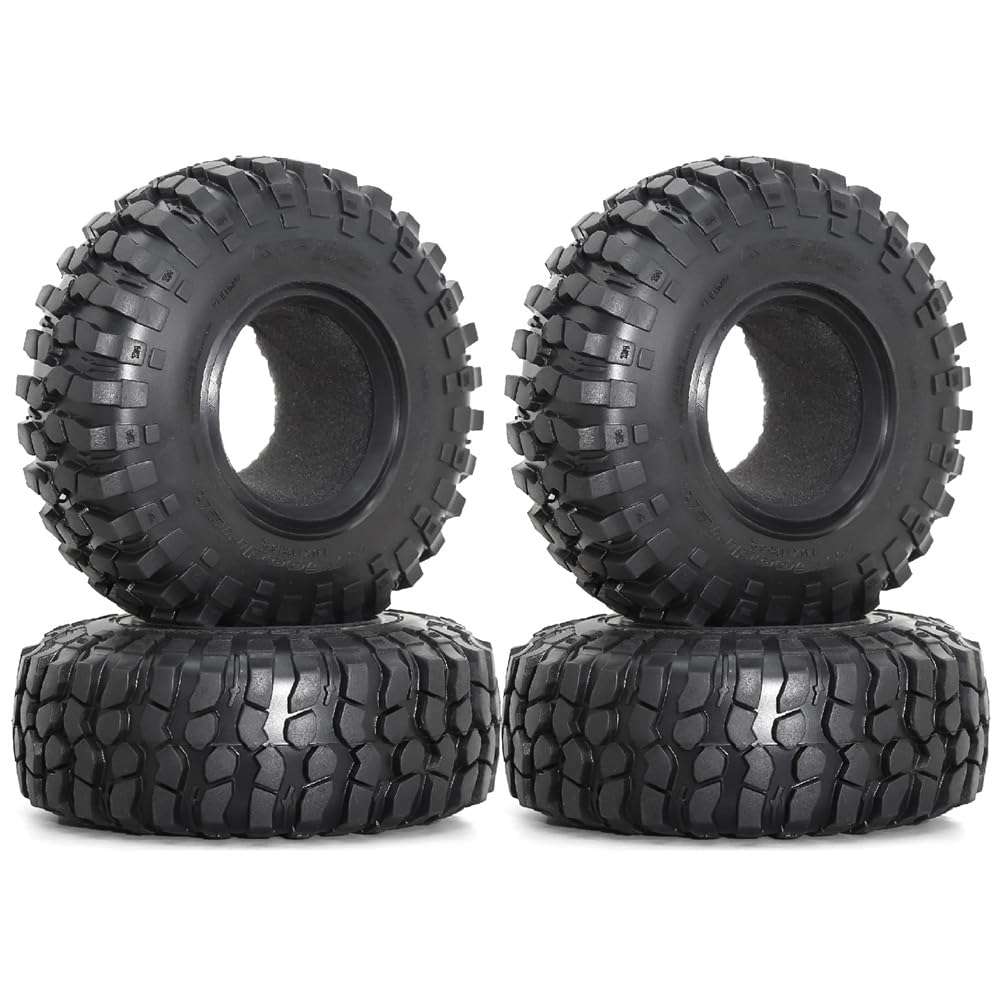 4PCS 1.9 "Pneu d'escalade Universel 106mm Pneu de Terrain Rocheux avec Doublure Interne pour Crawler Rc 1/10