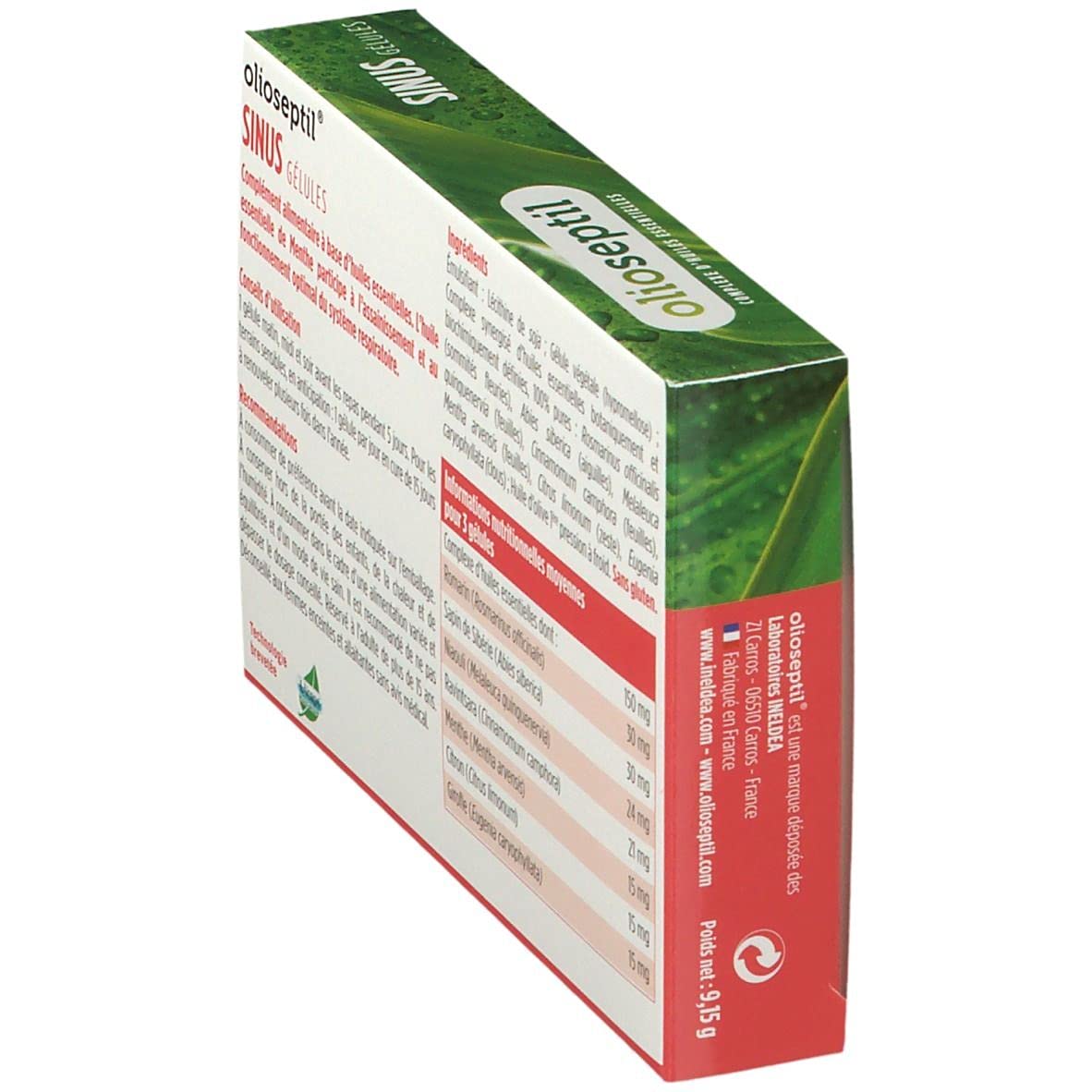 Olioseptil - Nez-gorge - Lot de 2 x 15 gélules - Libère les voies aériennes supérieures
