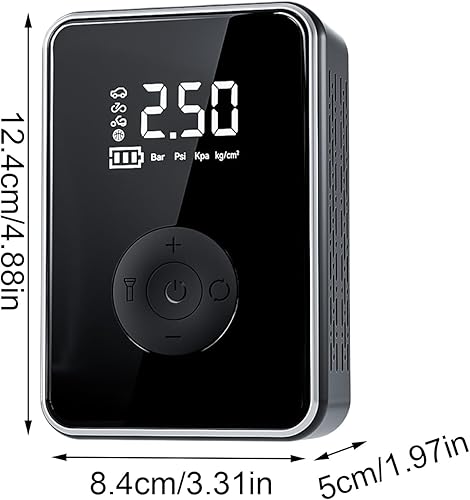 Miniatura 2 de Air Pump for Car Tires, Digital Display Cordless Electric Inflator with Light, Rechargeable Auto Shut-Off Pump for Car, Motorcycle, Truck, SUV,