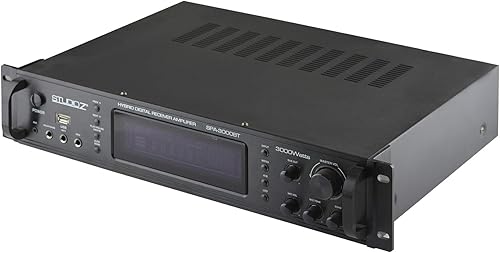 Miniatura 2 de Studio Z SPA-3000BT - Receptor híbrido de 3000 vatios y amplificador de 2 canales con radio AMFM estéreo para el hogar, sistema de sonido de audio y