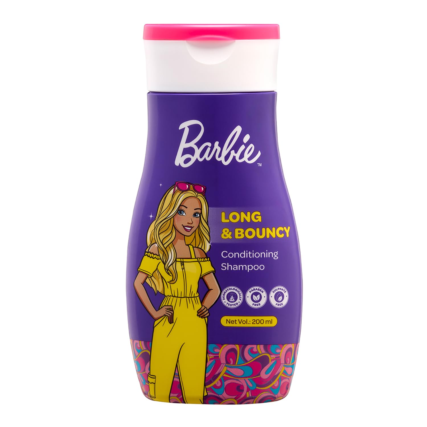 Barbie Conditioning Shampoo - Long & Bouncy, Sulphate, Paraben & Gluten Free, Enriched With Vegetable Protein, Dermatologically Tested, 200ml, Purple-image-8