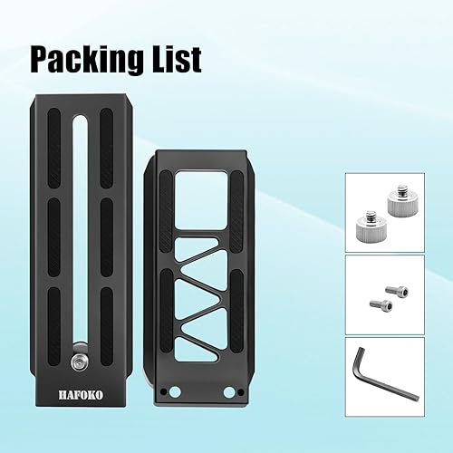 Miniatura 7 de Soporte en L de aluminio para cámara de conmutación vertical horizontal con mango en L, placa de trípode de liberación rápida compatible con DJI