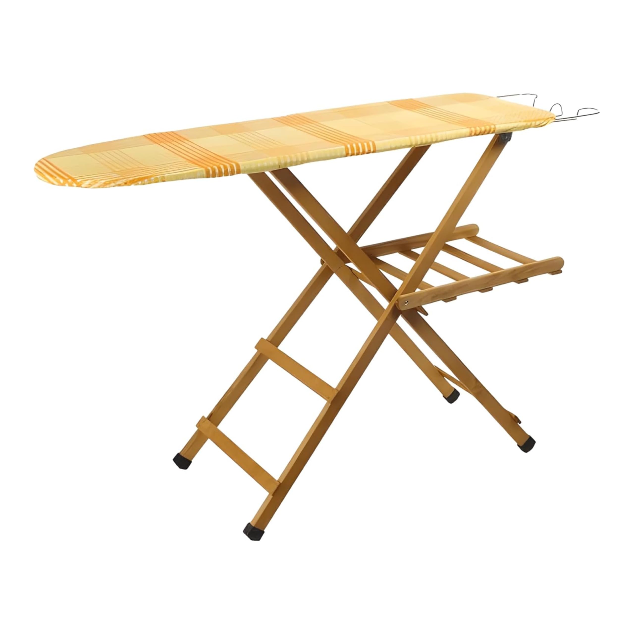 Ironing Board, Ironing Board, Adjustable and Folding, 100% Beech Wood, Dimensions: 35x141.5 x 92h, Lightweight (Walnut)