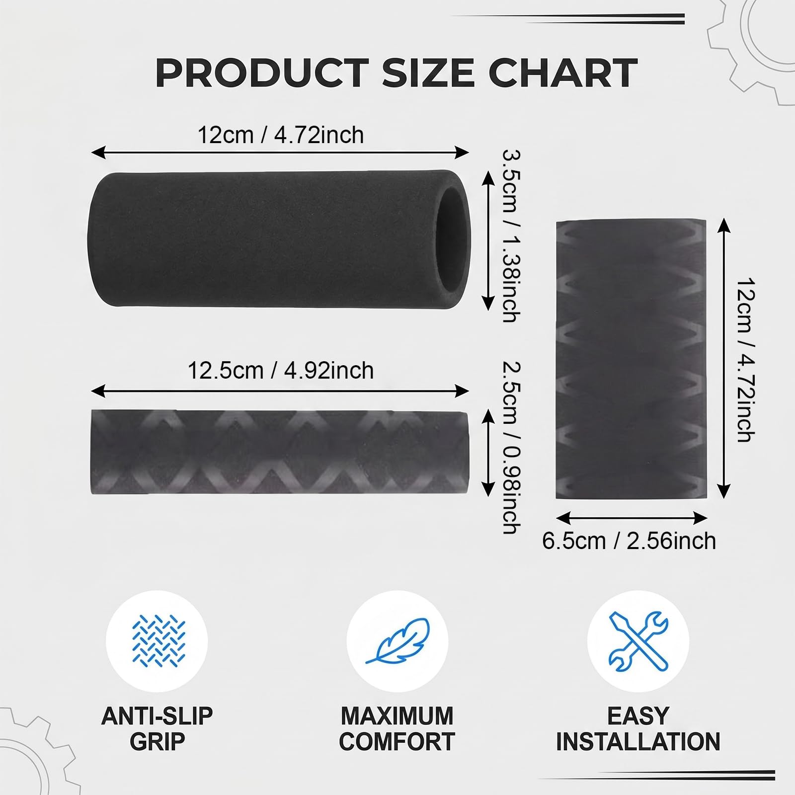 Copre Grips Moto Copertura Universale Termorestringente Maniglia Barra Antiscivolo Manubrio Comfort