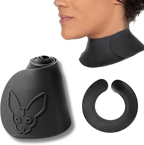 ZUKA Cape Seal original, máxima protección del cuello, opción seca, cómoda, sanitaria y segura para salones (negro)