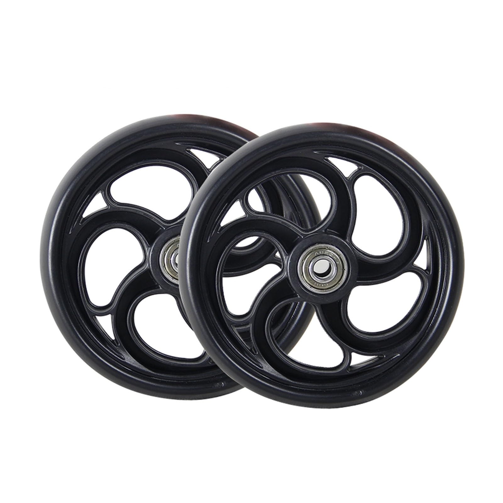 LHX 5-inch Wheelchair Accessories Front Wheel Front Wheel with Bearing Walker Solid Wheel Universal Wheel Wheelchair Replacement Vehicle with A Pair of Screws(8 inch)