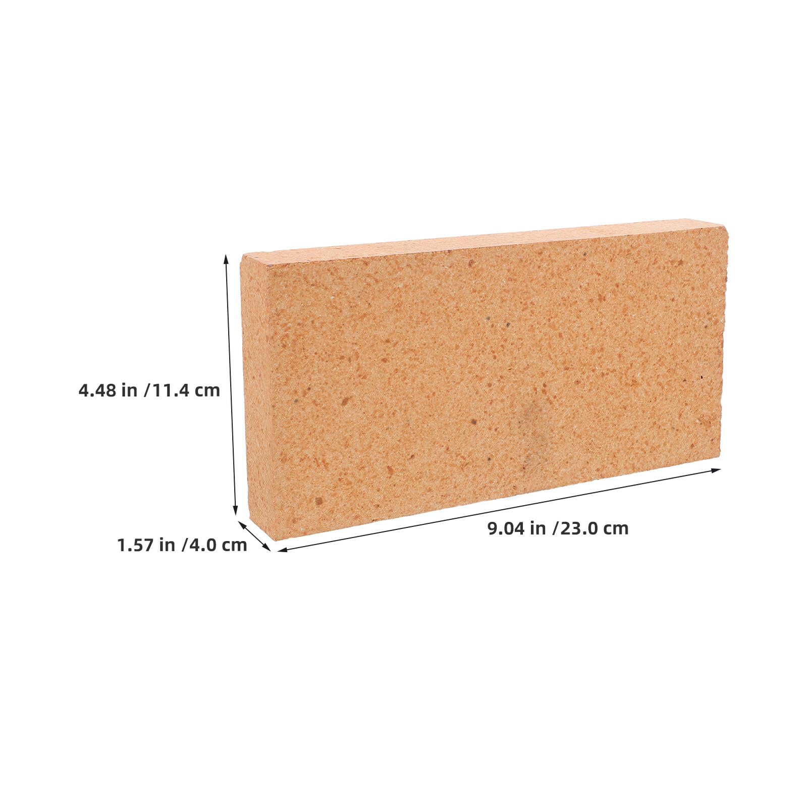 Mikikit Ladrillo Refractario de Arcilla 23x11, 4x4, 1cm para Horno | Alta Temperatura, para Chimeneas y Hornos de Pizza, Uso Versátil y Estabilidad en Instalaciones de Calor