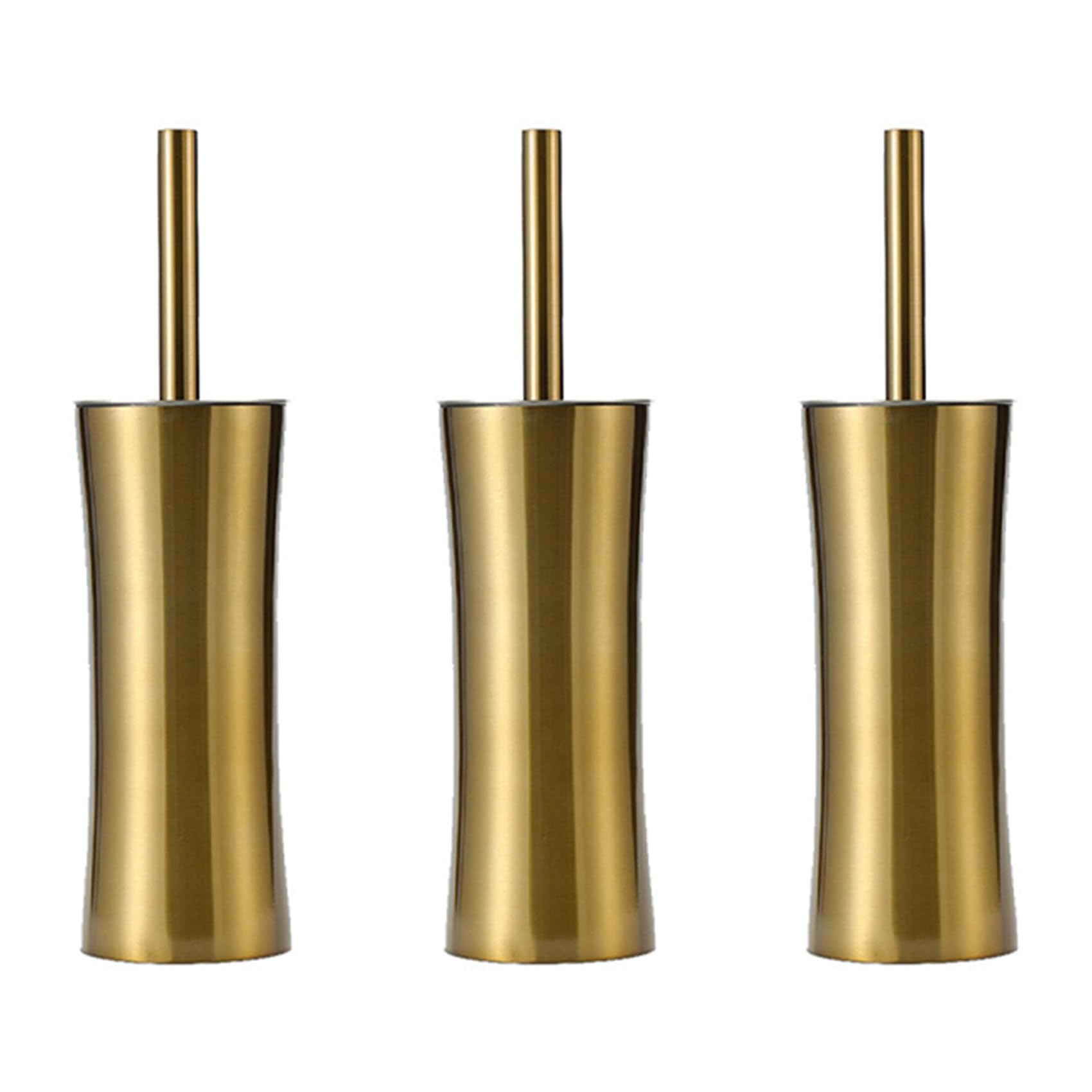 Brosse de toilette à long manche en lot de 3 pièces pour nettoyage efficace