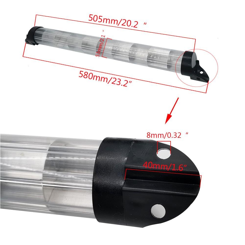 Riflettore radar a tubo, pratico riflettore marino a forma di tubo ad alte prestazioni, in alluminio, robusto e resistente, design liscio, ideale per barche a motore, pontoni, barche, camper