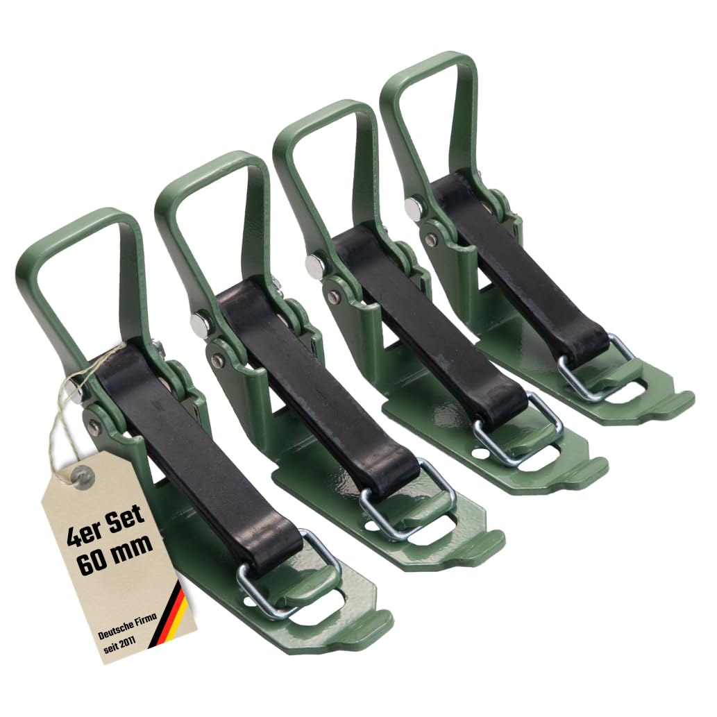 LoadCare Locking Bearing Shovel Holder Spade Holder Axe Holder Broom Holder Tension Lock Device Holder Garden (Olive Green, 60 mm)