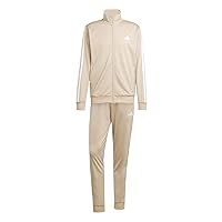 adidas Uomo SPORTSWEAR BASIC 3 STRIPES TRICOT TRACKSUIT, magic beige/white
