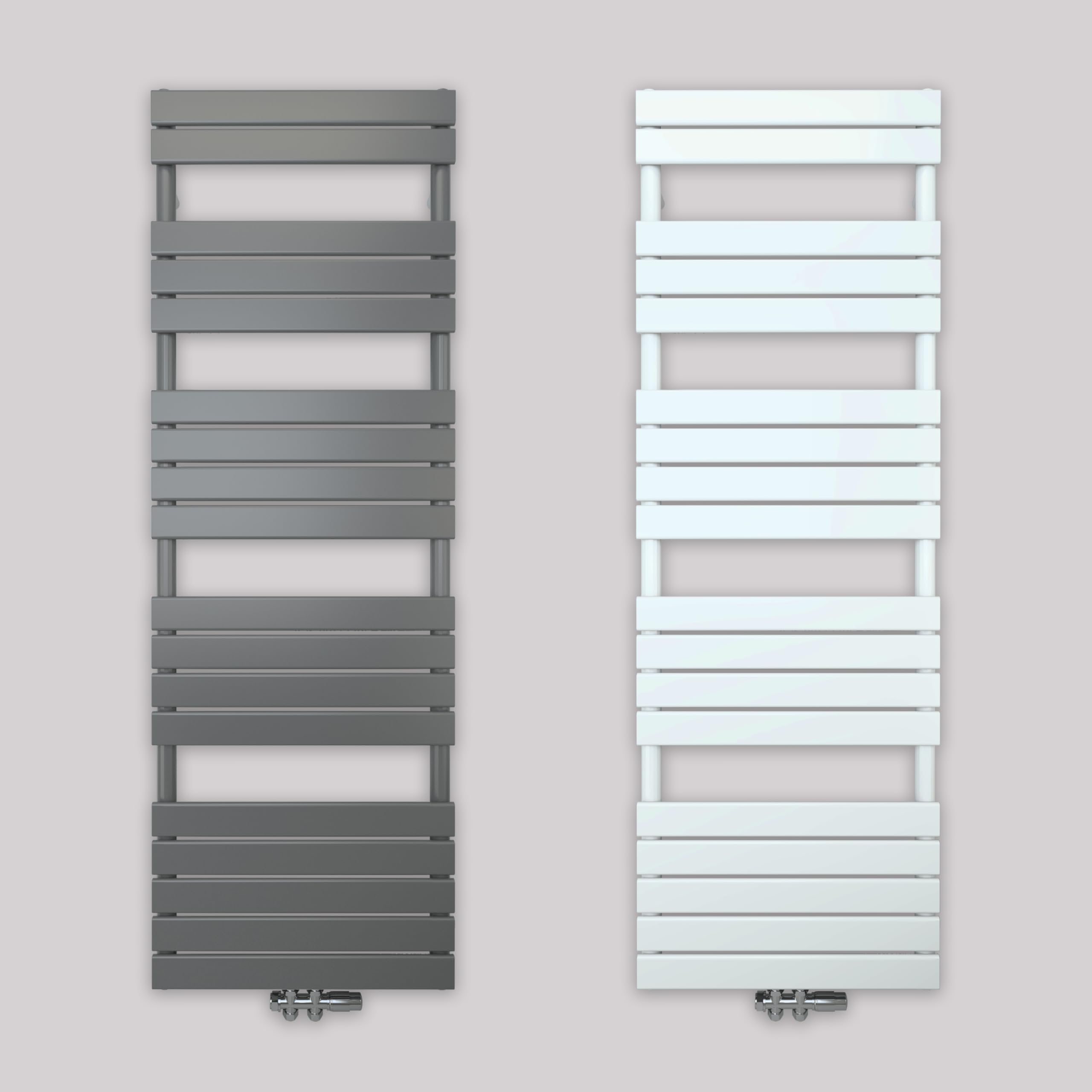 AICA Badheizkörper Heizkörper Handtuchheizkörper Handtuchhalter bad flach 1600x500mm Weiß Mittelanschluss Paneelheizkörper Handtuchwärmer Horizontal Badheizung