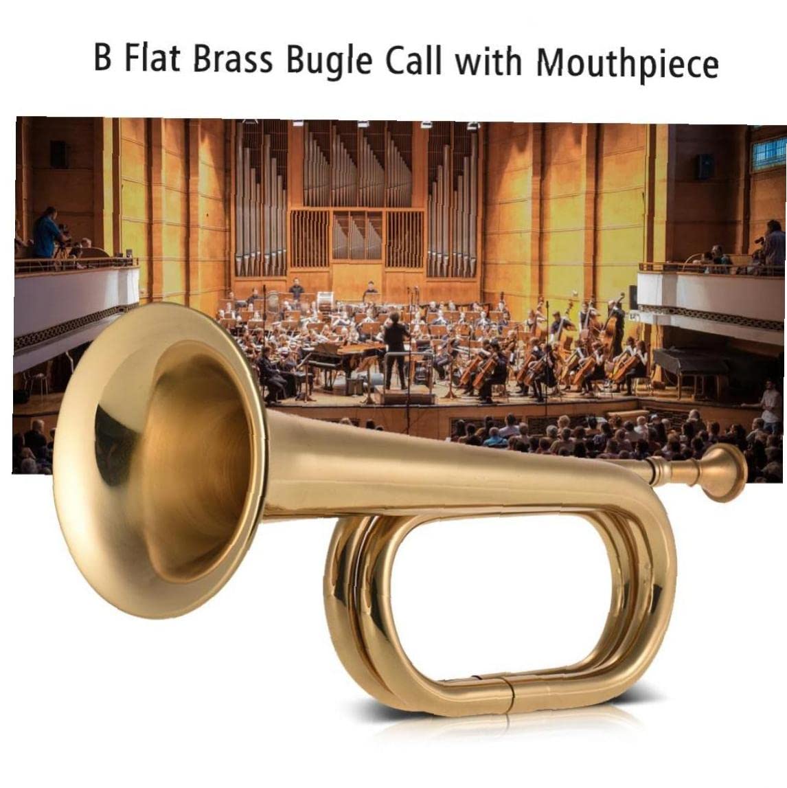 Instrumento De Latón De Cuerno De Caballería De Trompeta De Bugle Llame para Banda B De Escuela B Flat