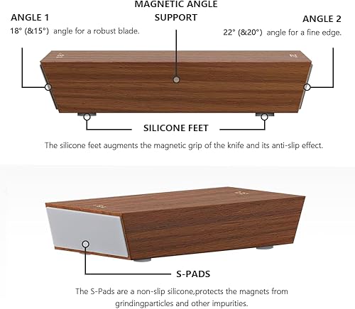 Miniatura 4 de Kit de afilador de cuchillos rodantes con 4 discos de diamantepiedra de afilarcerámica. Sistema de afilado de cuchillos con 4 ángulos magnéticos de