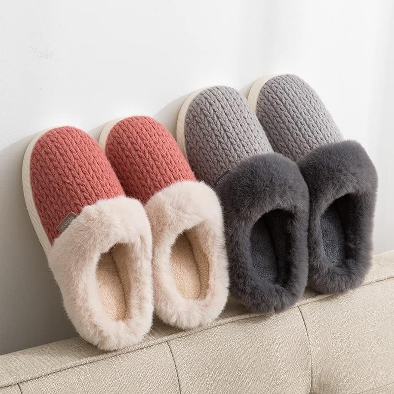 [DUnLap] スリッパ PVC冬の織りパターンスリッパシンプルなファッションウォーム豪華なホームシューズ スリッパ 使い捨て