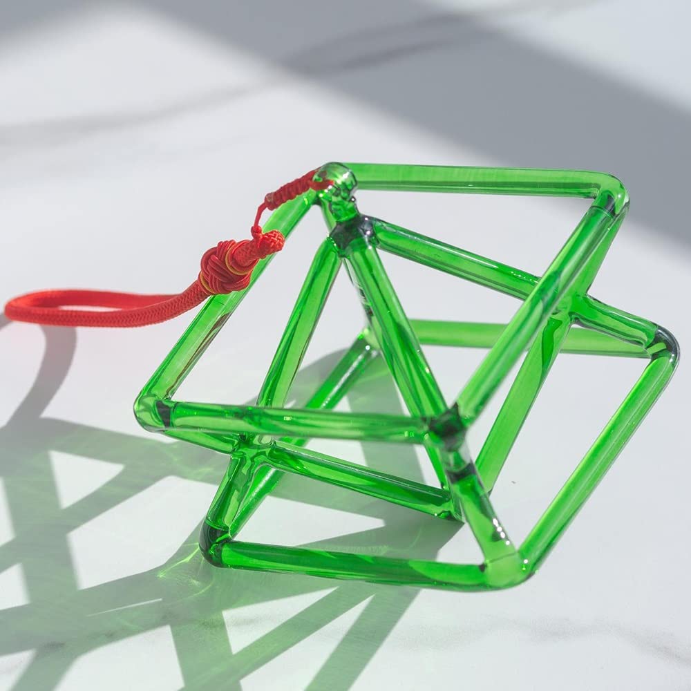 Piramide Di Cristallo Che Canta, Suono Eccellente For La Meditazione | Buddista, yoga, riduzione dello stress, con percussore for campane tibetane in cristallo(7 Inch)