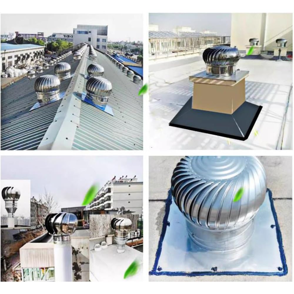 Cappelli di ventilazione non motorizzati, Tappo Turbina Di Sfiato Girevole In Acciaio Inox for Canna Fumaria(800mm/32inch)
