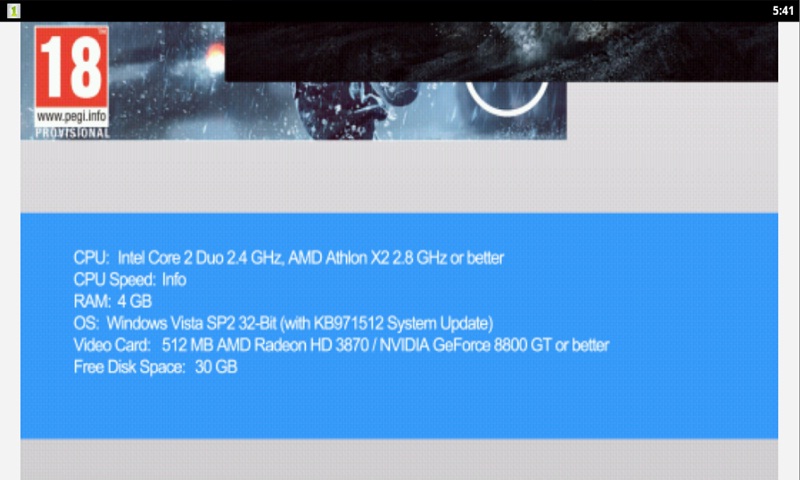 PC Game System Requirements - App on Amazon Appstore