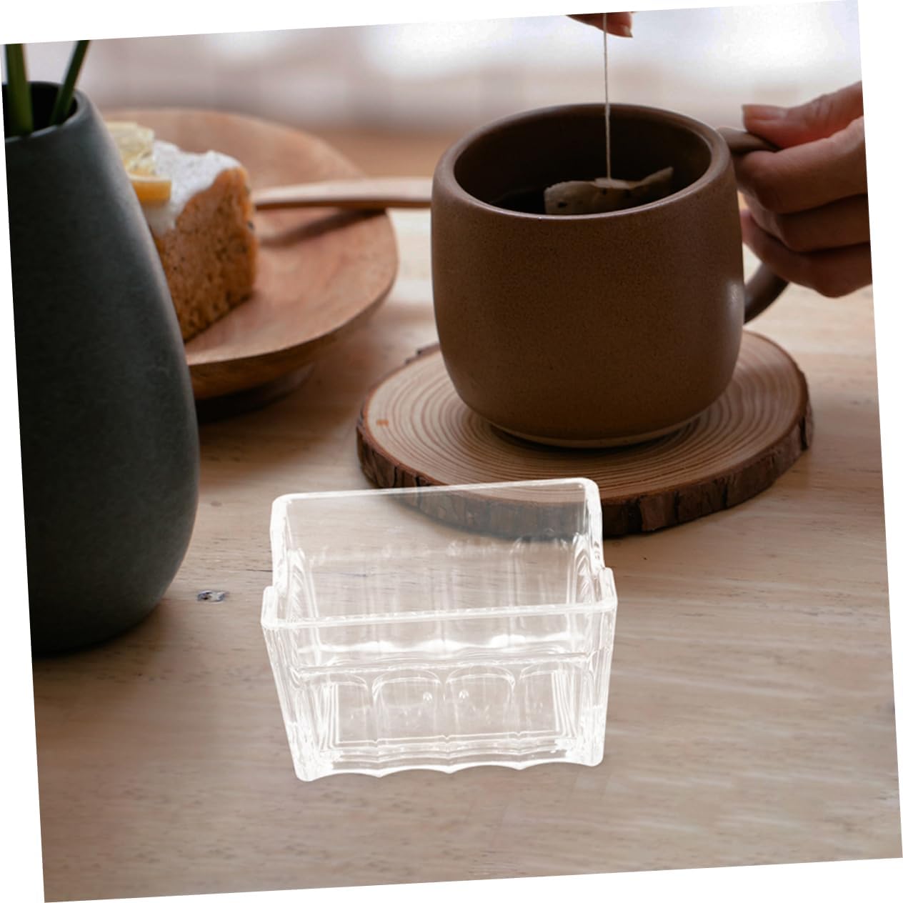 Sugar Packet Holder Acrylic Desktop Organizer for Tea Coffee