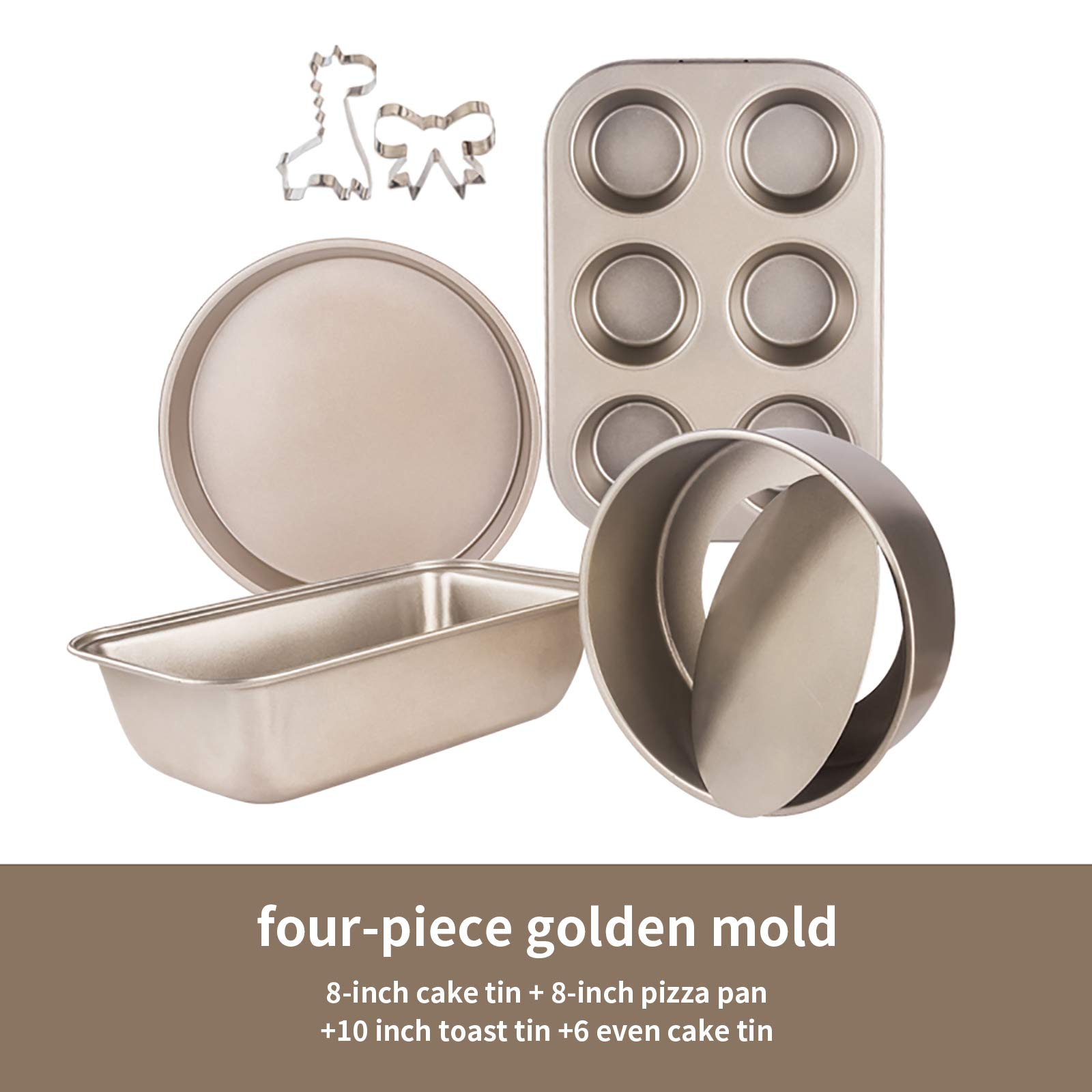 Juego de bandejas para hornear Bandejas para hornear antiadherentes Molde para hornear con revestimiento antiadherente doble Adecuado para horno, horno microondas, lavavajillas (varias opciones) (re