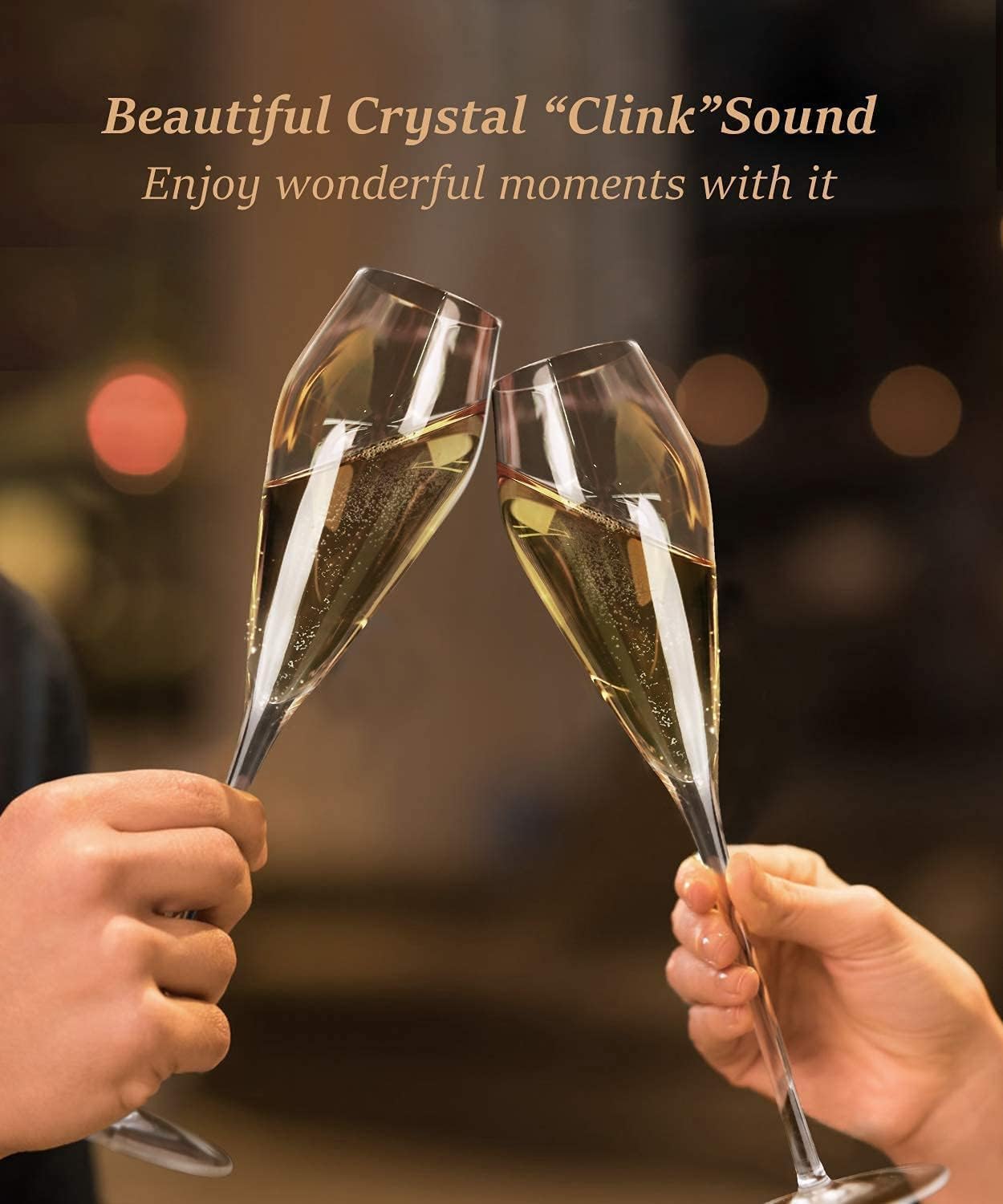 new years day gifts clear hand blown crystal champagne flutes