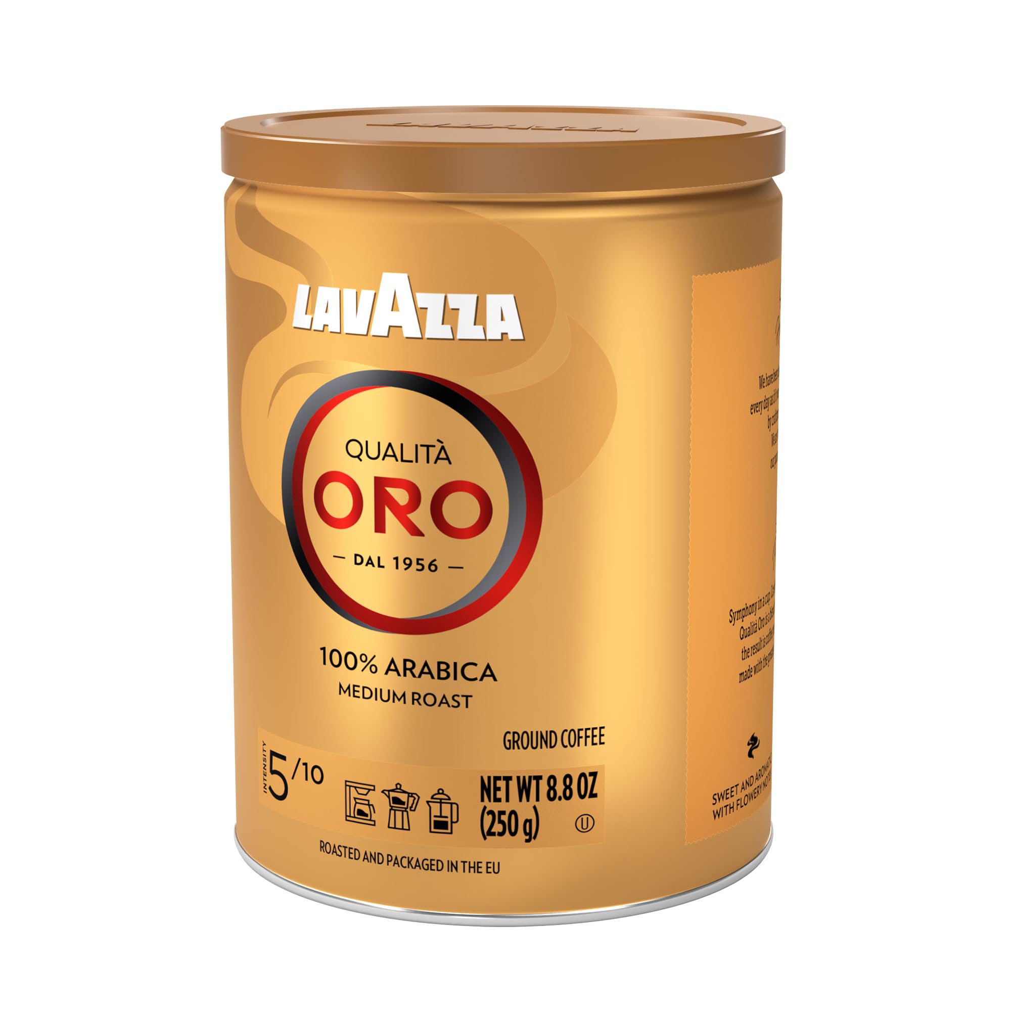 Lavazza Qualit Oro Ground Coffee Medium Roast 100 Arabica 8 8 oz Tin Pack of 6 — view 5