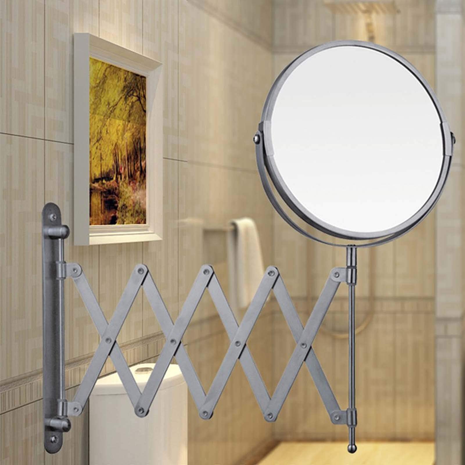 Specchio Da Trucco Con Ingrandimento 10x - Montaggio A Parete, Girevole 360°, Ø20.3cm - Foto 12