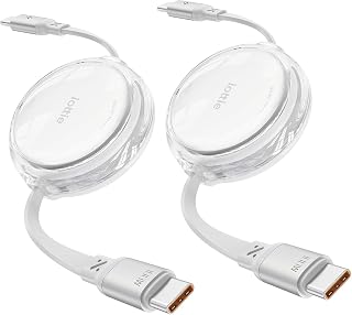 iOttie 100W Retractable USB-C Cable, Fast Charging USB C-to-C Cable with 4 Adjustable Cable Lengths, USB C Cable for iPhone 16, 15 (Pro, Plus, Pro Max), Samsung S24/23+ (2 Packs) - Amazon product rated Grade A