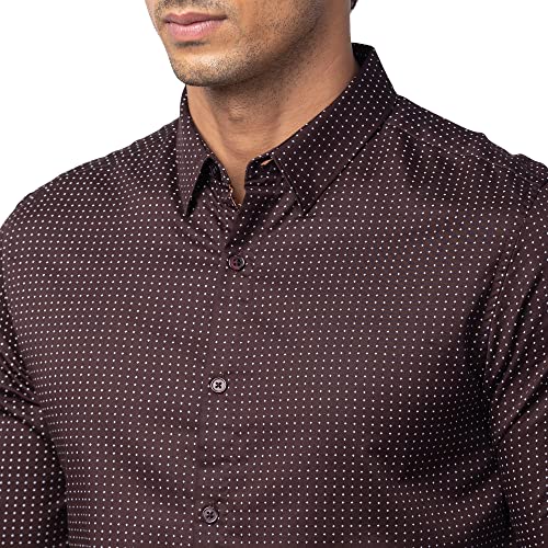 Image of Spykar Men's Slim Fit N /A Full Sleeve Printed Casual Shirts