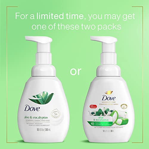 Dove Foaming Hand Wash Aloe & Eucalyptus Pack Of 4 Protects Skin From Dryness, More Moisturizers Than The Leading Ordinary Hand Soap, 10.1 Oz (Pack Of 4) #TOP2