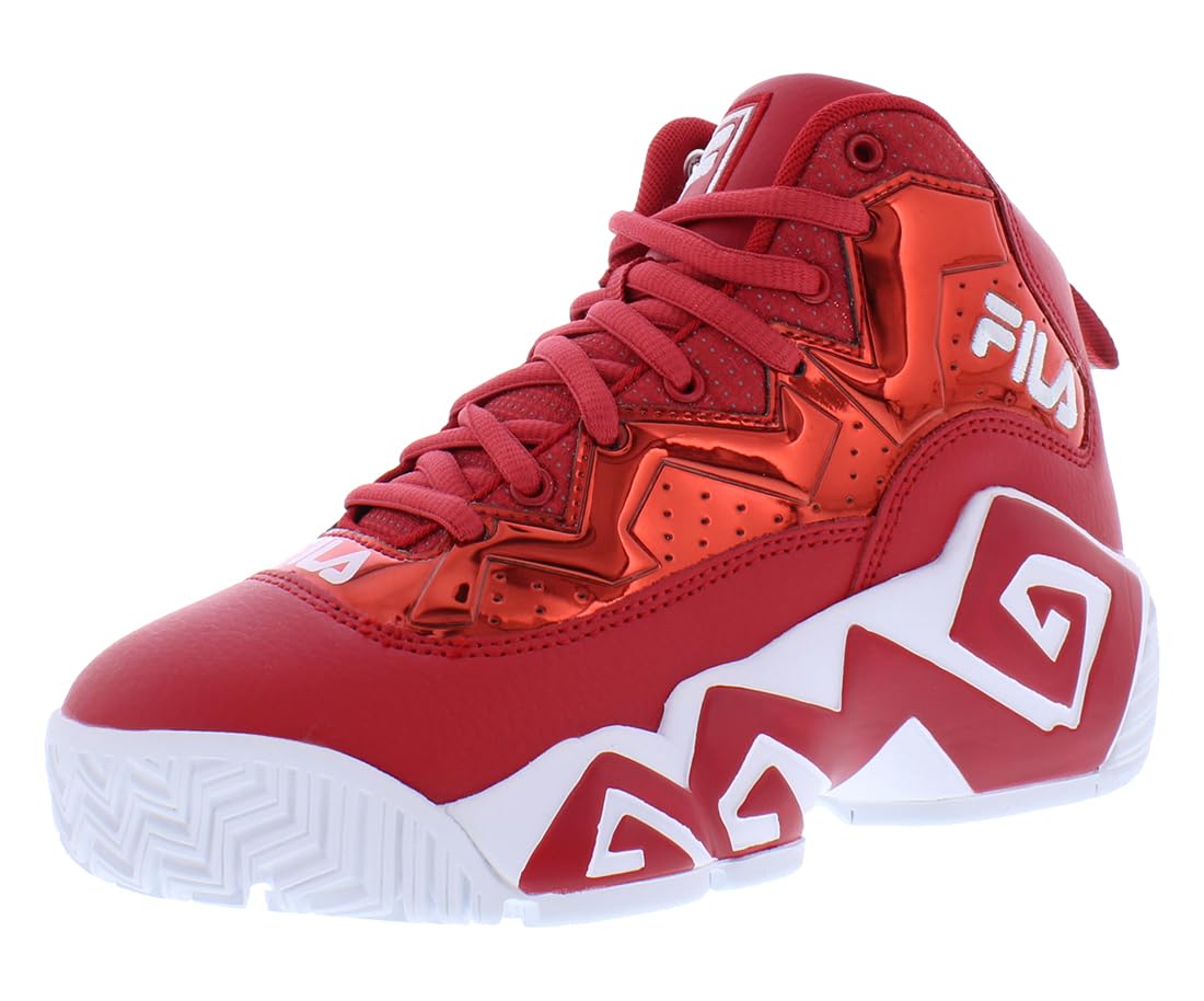 Fila MB-Night Walk GS Sneaker Boys' Youth Basketball 4.5 M US Big Kid Red-White