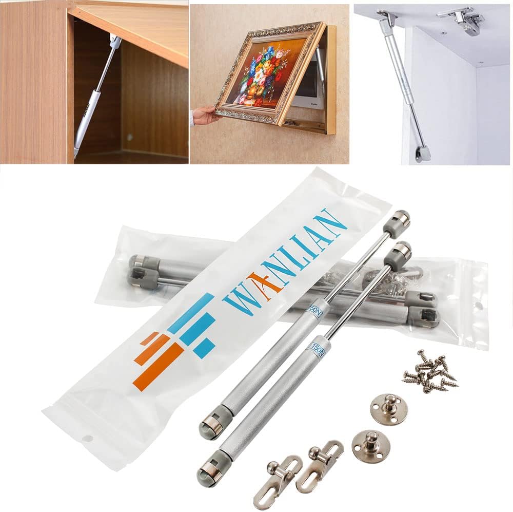 [2 Pack] Gas Spring, Gas Strut, Gas Shocks, Soft Close Hinges, Toy Box