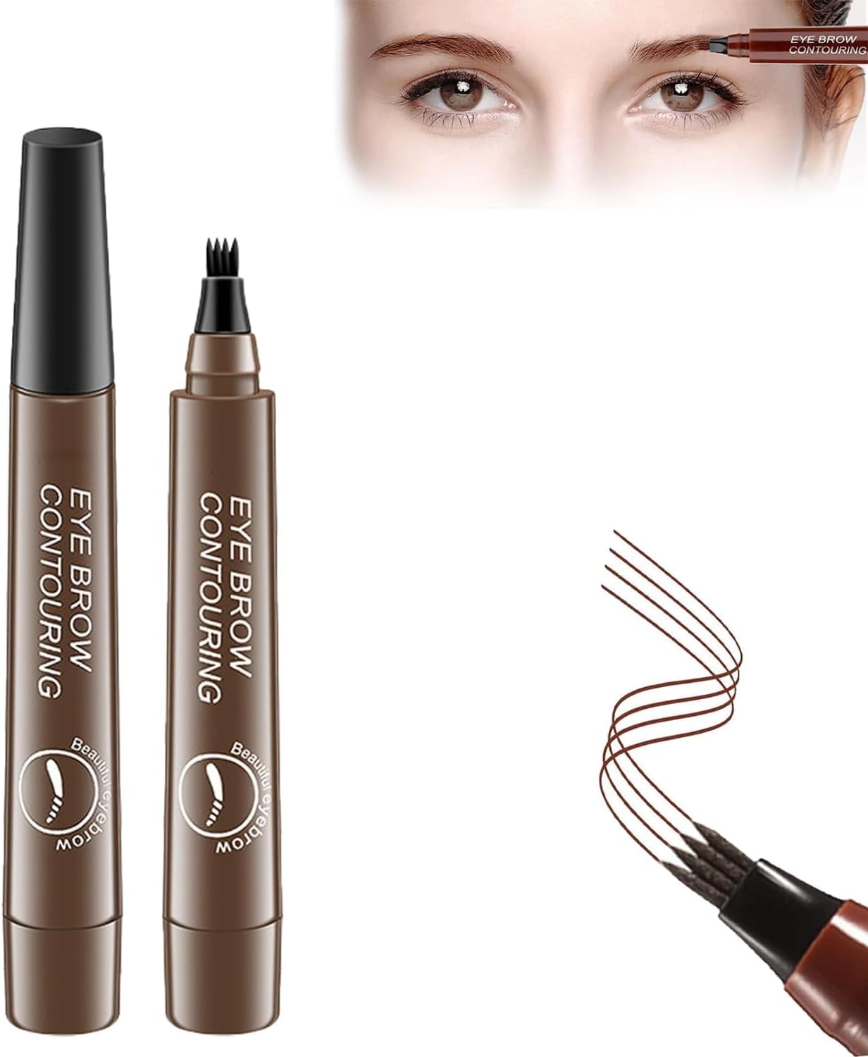 Magical Precise Waterproof Brow Pen, Magical Precise Brow Pen,4 Tipped