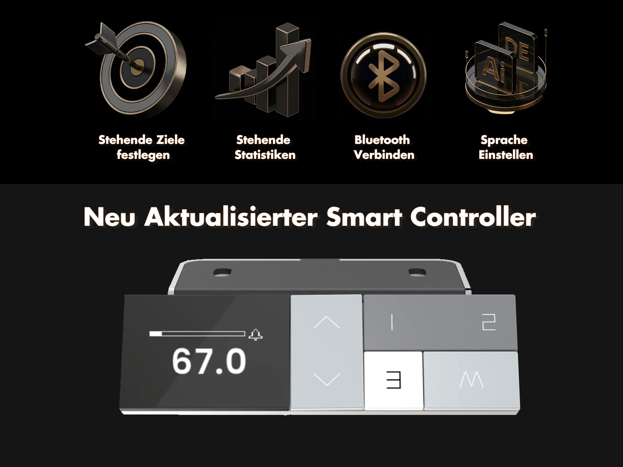 Devoko Höhenverstellbarer Schreibtisch 160x80 cm, 25 mm Starke Tischplatte, Ergonomischer Elektrischer Steh-Sitz Computertisch mit Dualmotor & Memory-Handsteuerung + USB-C für Homeoffice