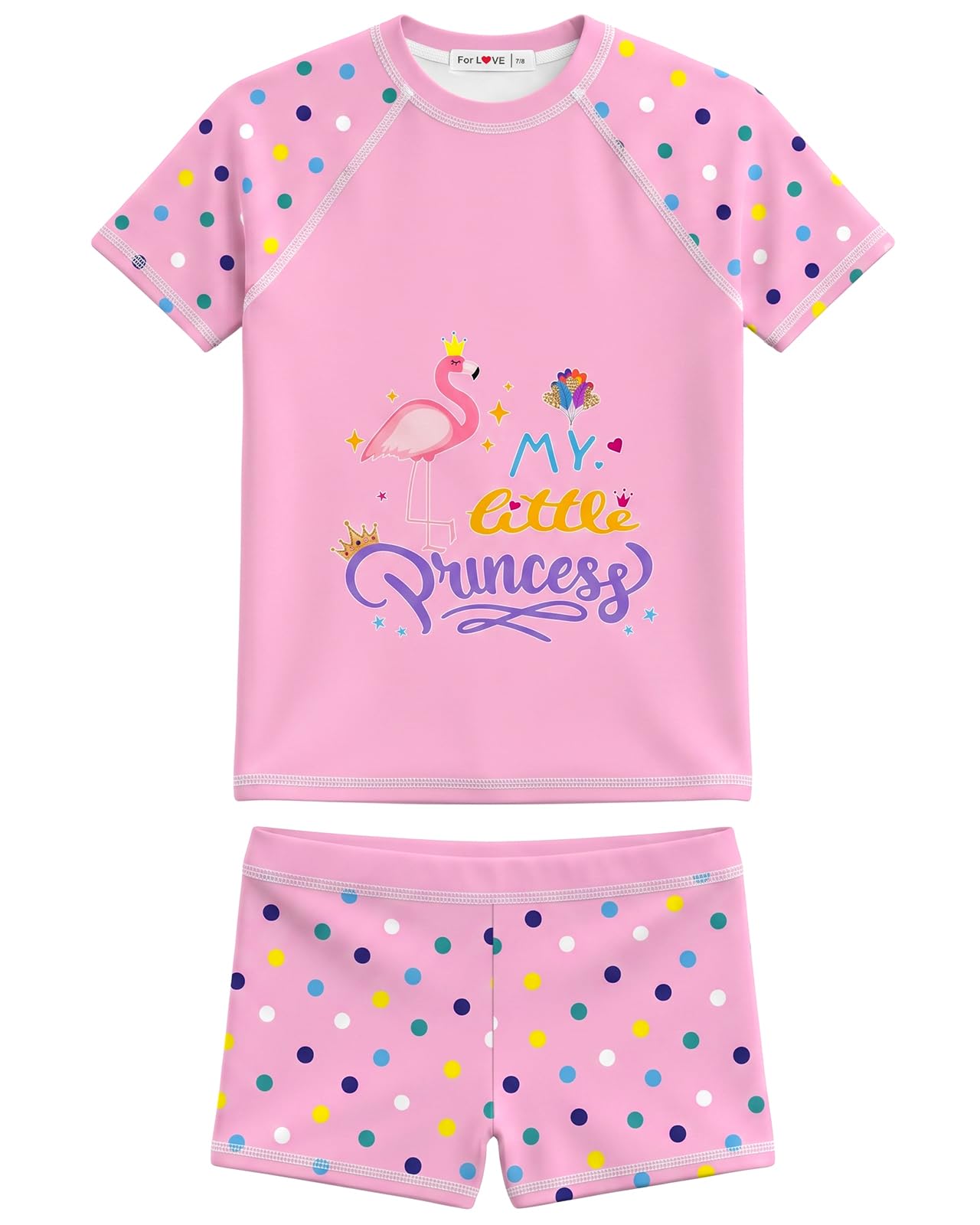 weVSwe Toddler Girls Rash Guard Set 2-Piece UPF 50+ Sun Protection Swimsuit Long Sleeve Quick Dry Bathing Suit 2T-14 Years