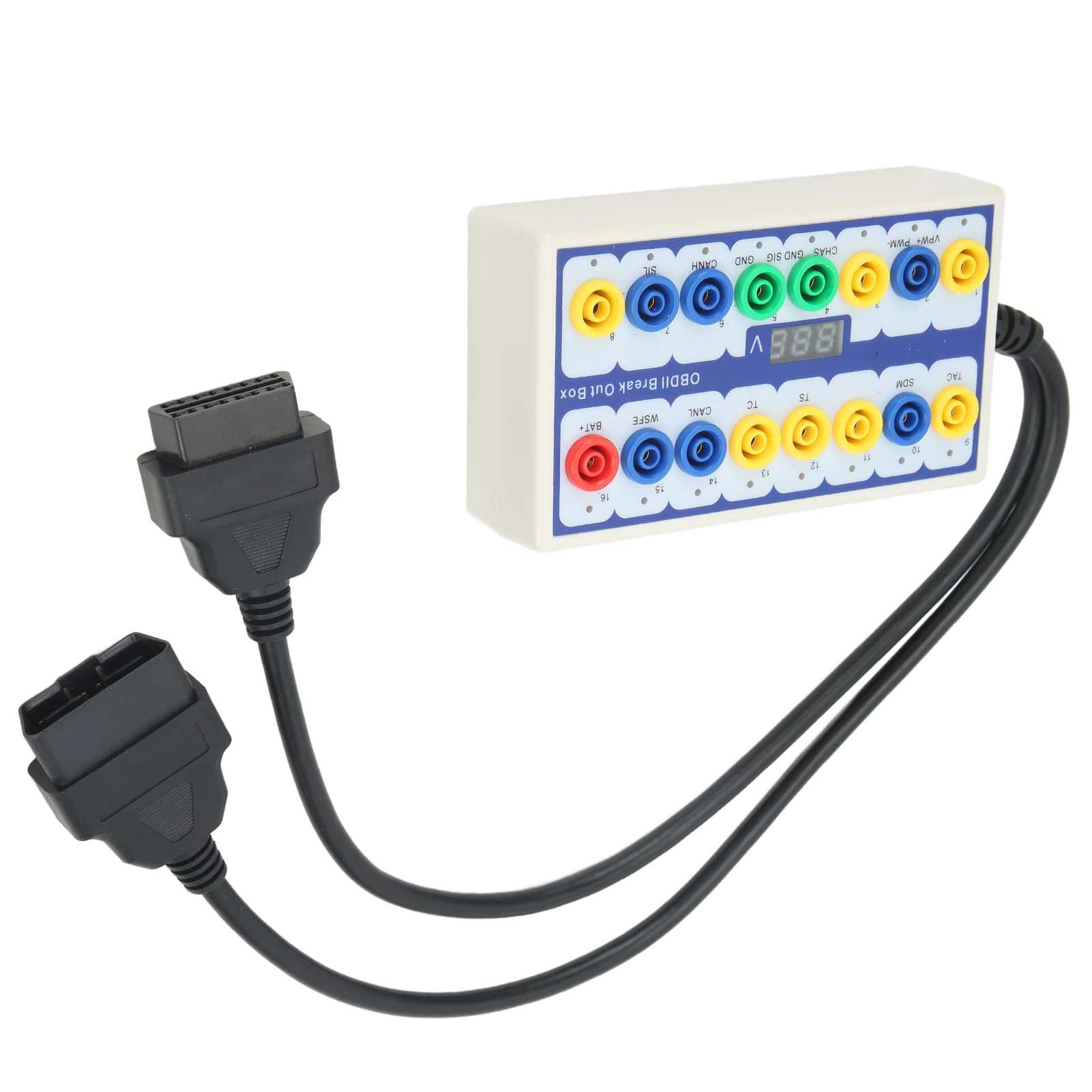 Rilevatore di Pinout Ad Alte Prestazioni per Diagnosi Auto Cavo Maschio 45 Cm Cavo Femmina 44 Cm Lunghezza Totale 56,5 Cm Scatola 14x8x4 Cm