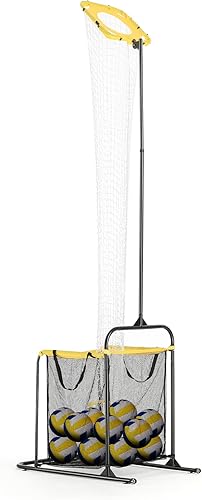 Miniatura 1 de A11N SPORTS Red de entrenamiento de voleibol ajustable con 5 ángulos y ajustes de altura, equipo de entrenamiento de voleibol portátil con 2 modos