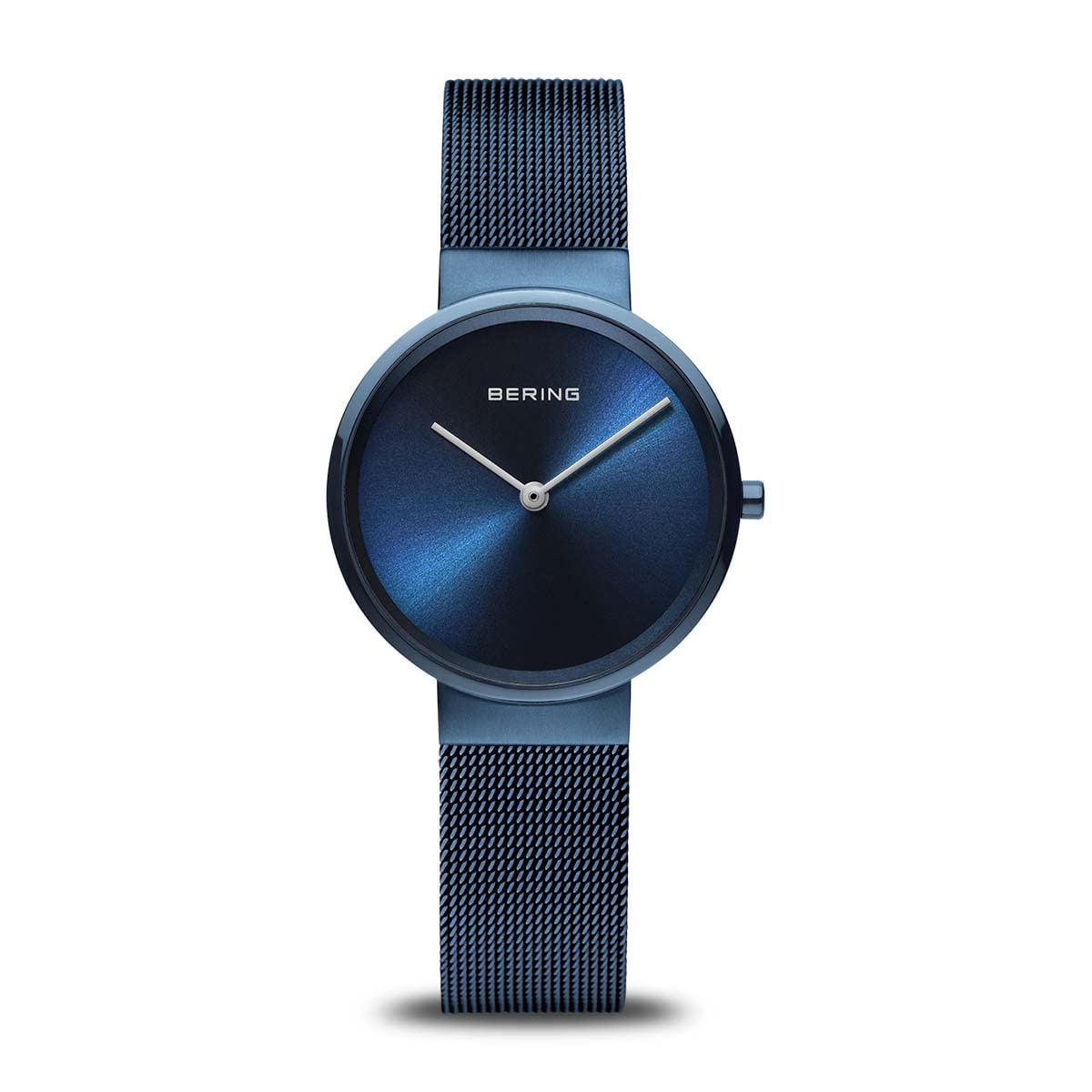 Bering Damen Quarz Uhr | Armbanduhr 31 mm Edelstahlgehäuse und Zifferblatt | Milanaisearmband | Saphierglas | 5 ATM | 14531