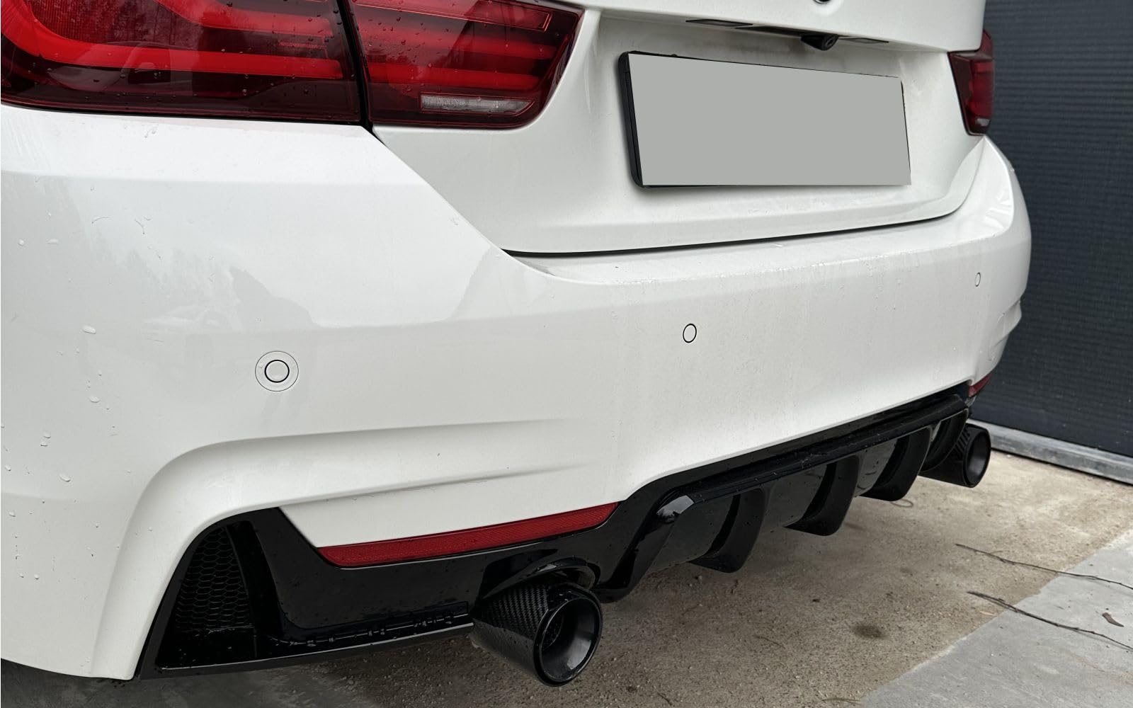 MpTuned BMW F32 F33 F36 Diffusor schwarz glänzend für BMW 4er 2014–2019 435i, 440i, 435d, 440d, Heckdiffusor