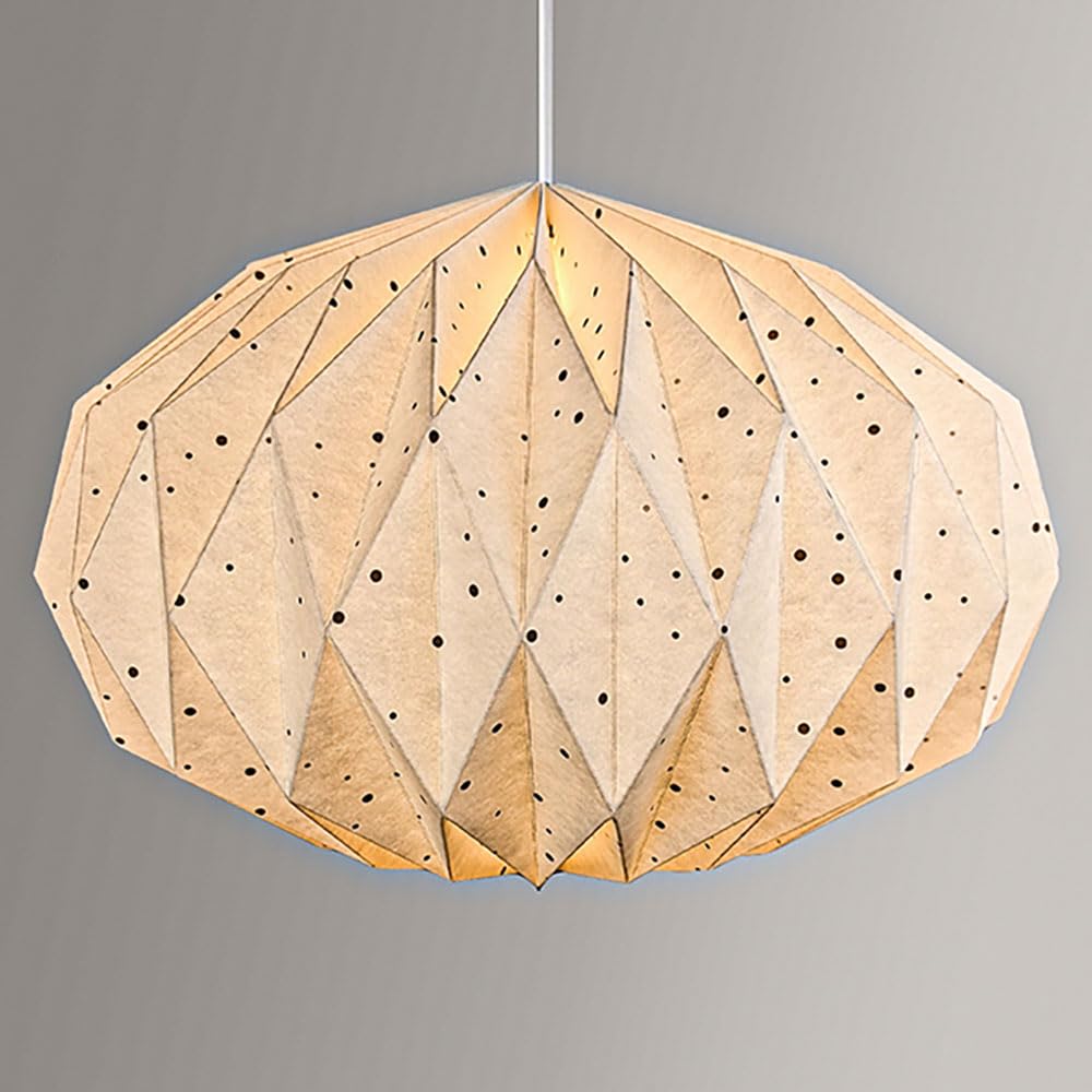 Polka Dot Oval Ceiling Origami Paper Lampshade