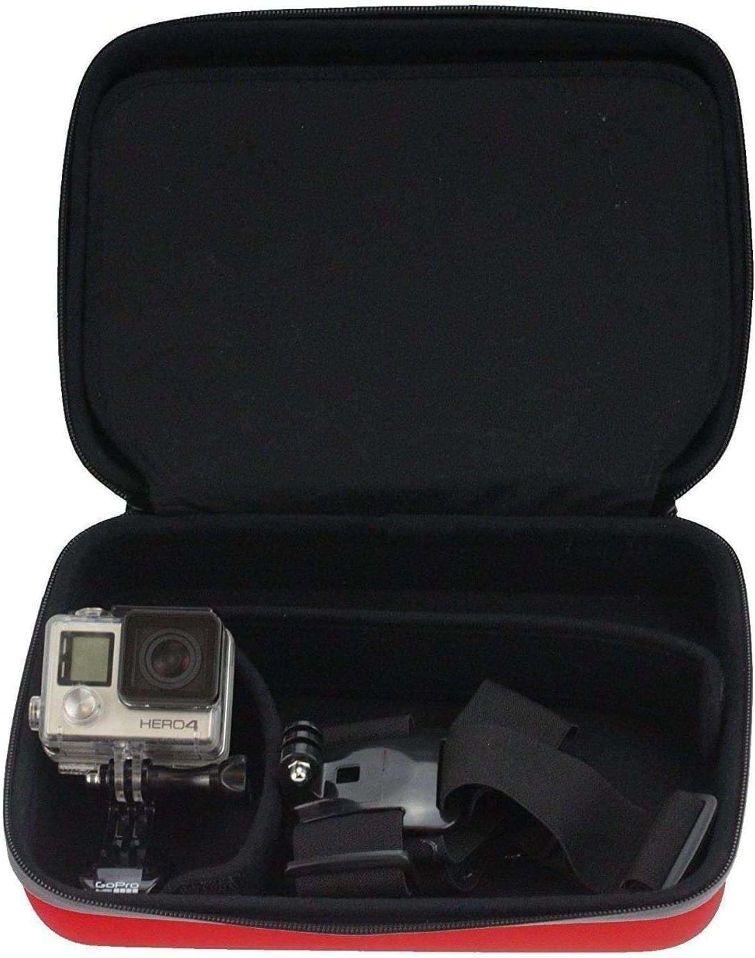 Navitech Red Action Camera Hard Case - Compatible with WOLFANG GA100 Pro Action Camera